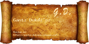 Gantz Dukász névjegykártya